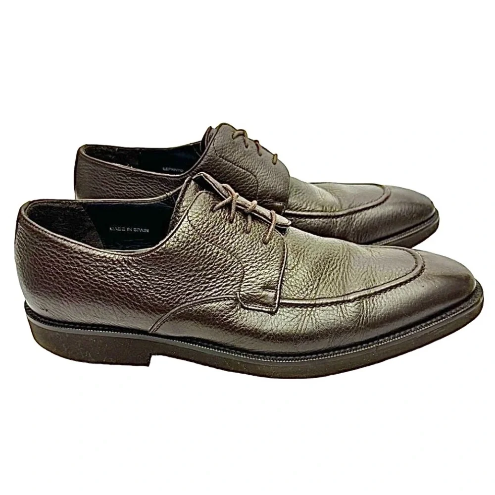 Mezlan Lepanto Brown Leather Oxford Shoes Men’s Size 10.5M Made in Spain